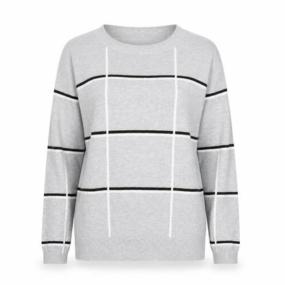 Next Womens Grey Check  Pullover Jumper Size 12