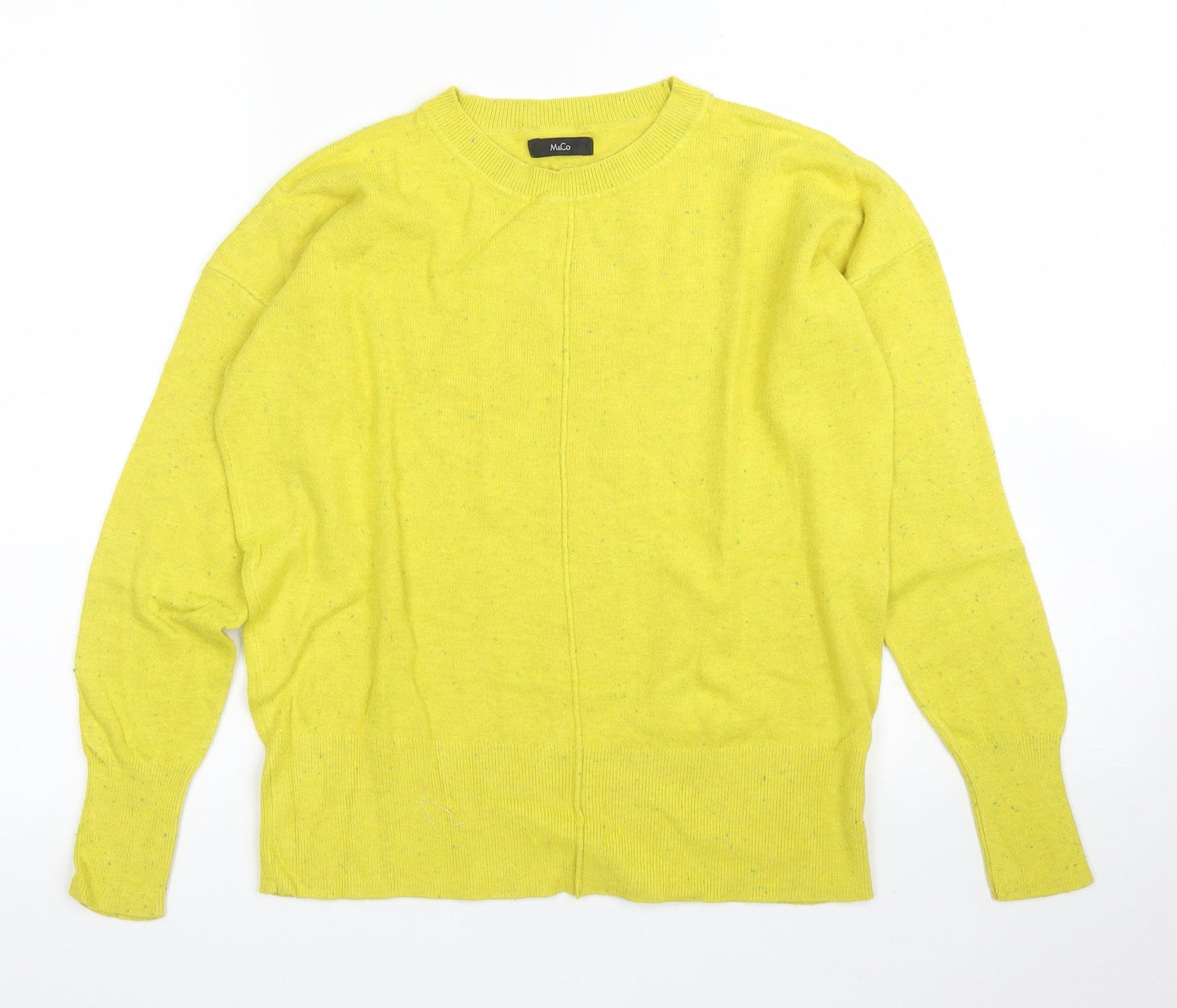 M&Co Womens Yellow   Pullover Jumper Size M