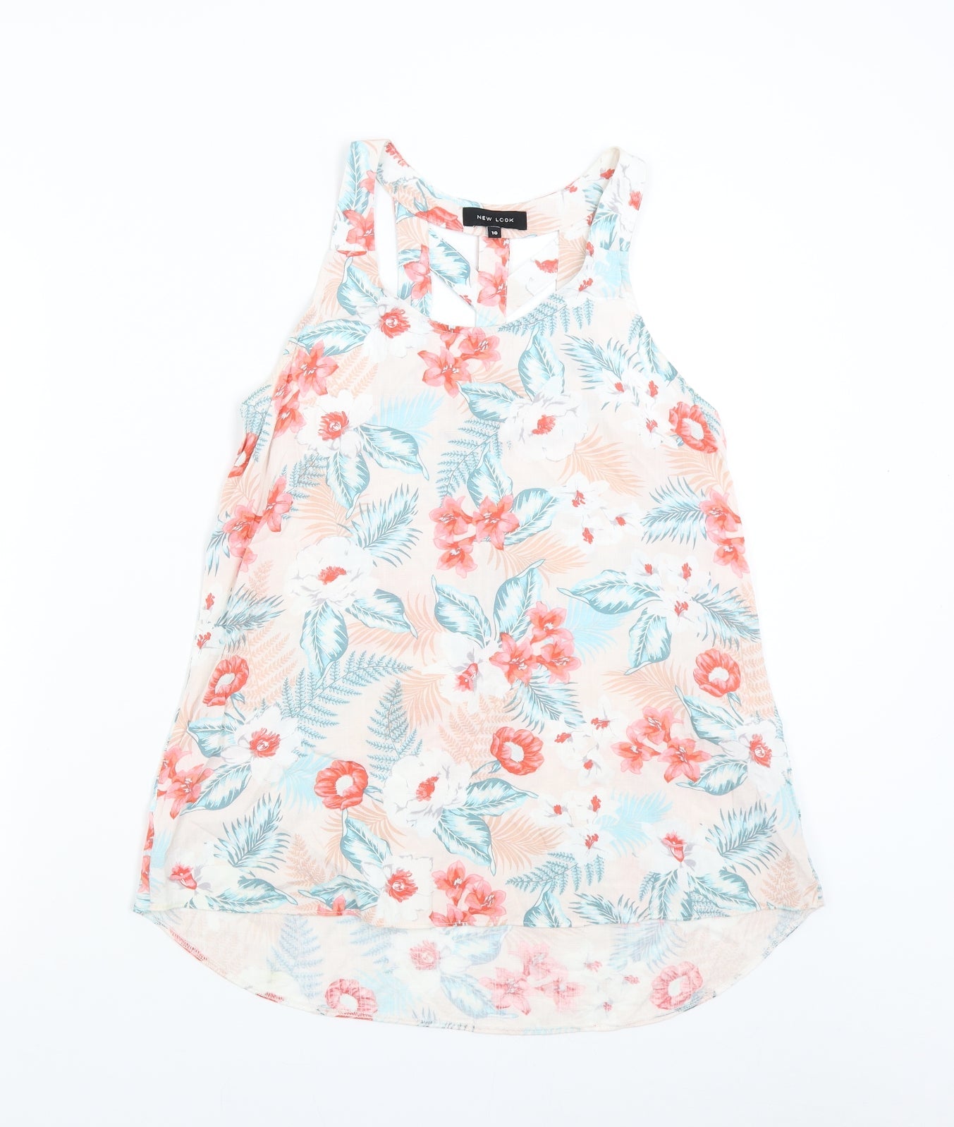New Look Womens Multicoloured Floral  Camisole Tank Size 10