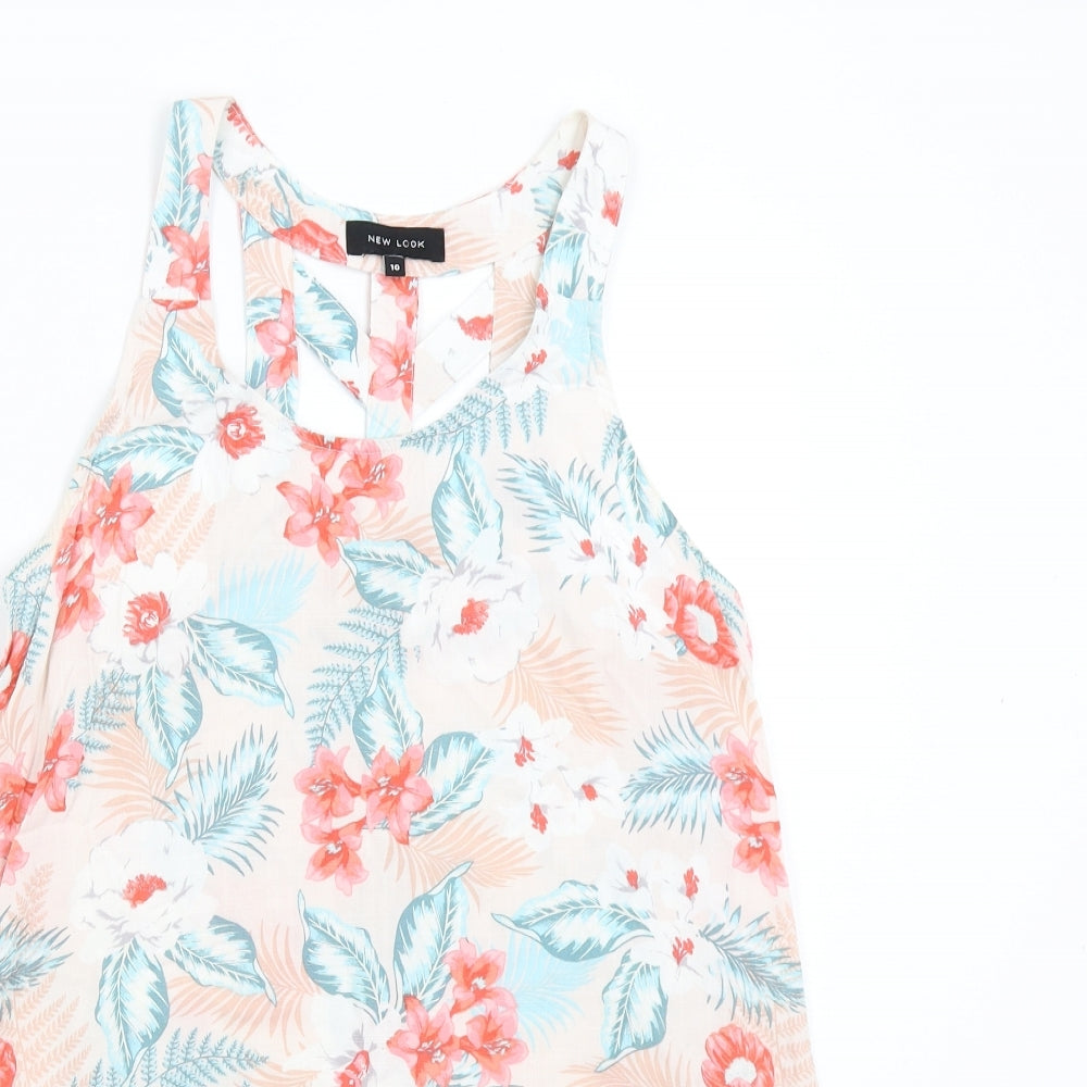 New Look Womens Multicoloured Floral  Camisole Tank Size 10