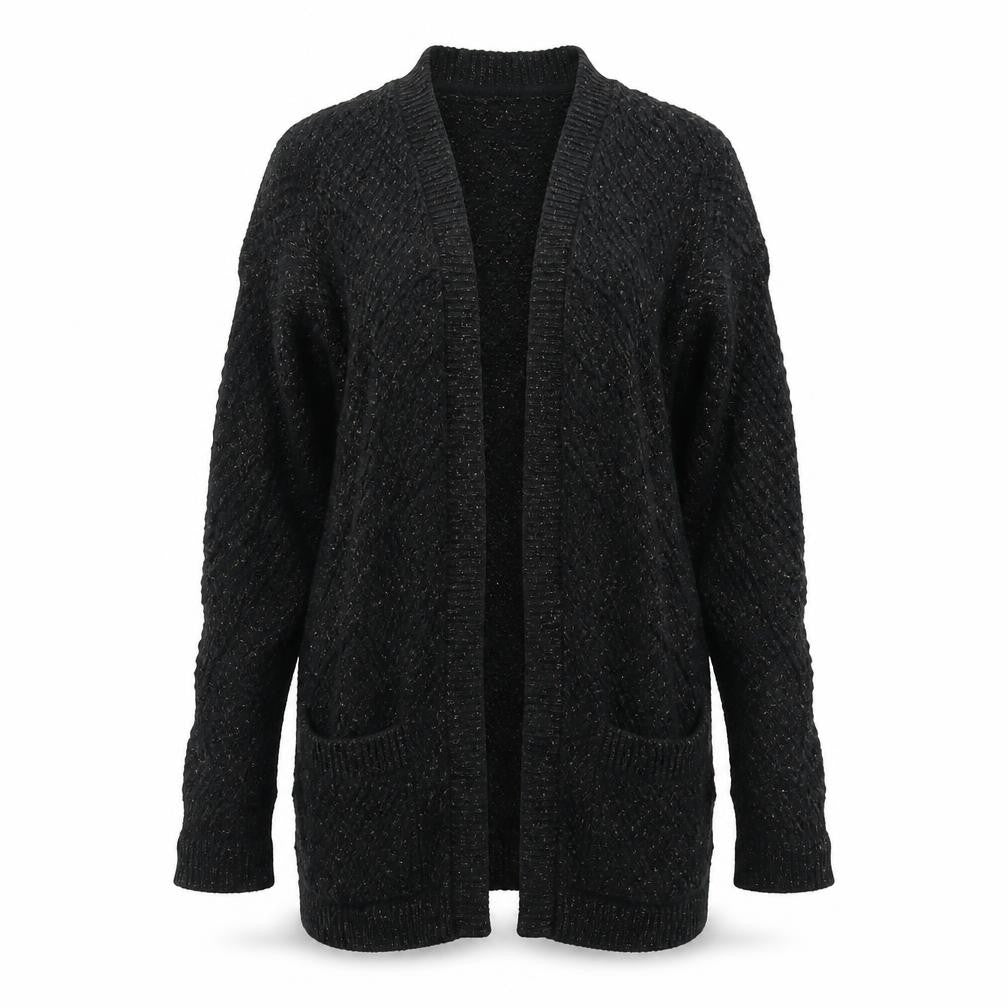 F&F Womens Black  Knit Cardigan Jumper Size 10