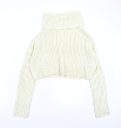 H&M Womens Ivory  Knit Pullover Jumper Size M
