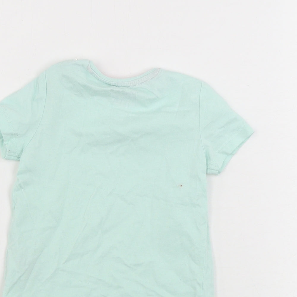 F&F  Girls Green   Basic T-Shirt Size 9-12 Months