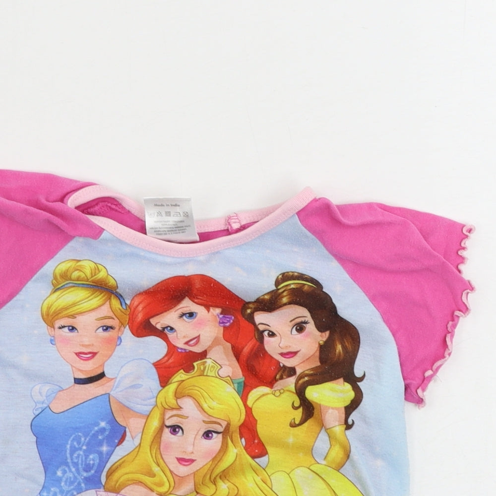 Disney Girls Pink   Basic T-Shirt Size 4-5 Years