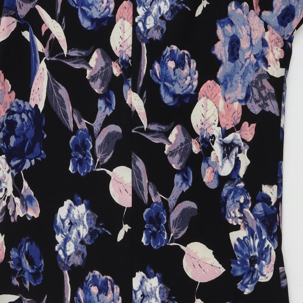 Girls On Film  Womens Black Floral  A-Line  Size 10