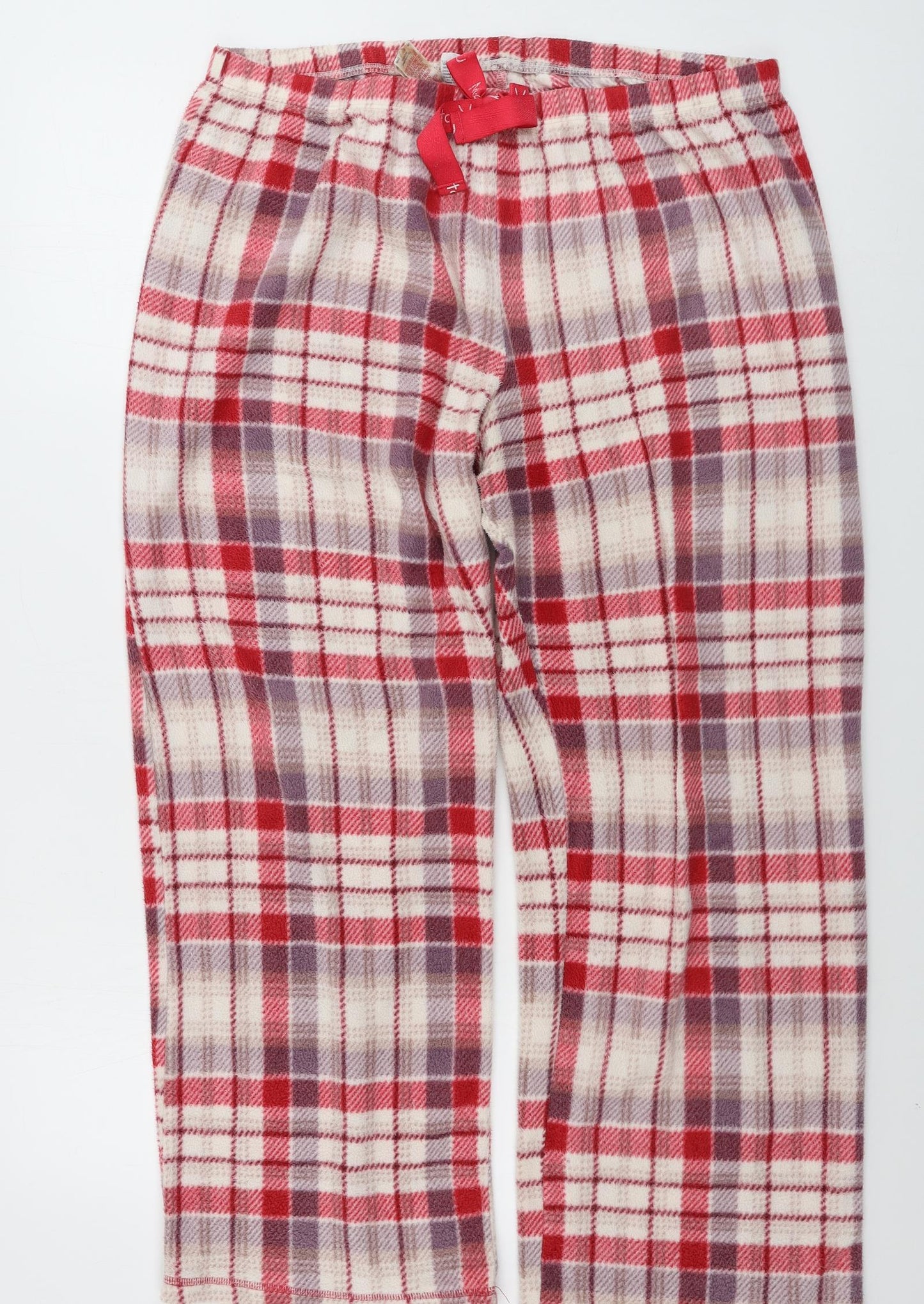 Marks and Spencer  Womens Beige Check  Sweatpants Trousers Size 12 L24 in