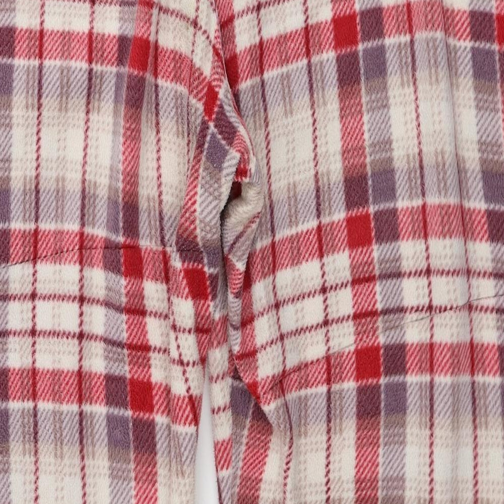 Marks and Spencer  Womens Beige Check  Sweatpants Trousers Size 12 L24 in