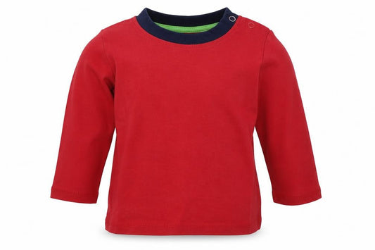 Hullabaloo   Boys Red   Basic T-Shirt Size 9-12 Months