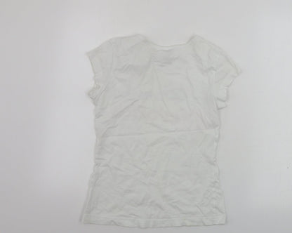 Preloved Adler Womens White   Basic T-Shirt Size XS - Back