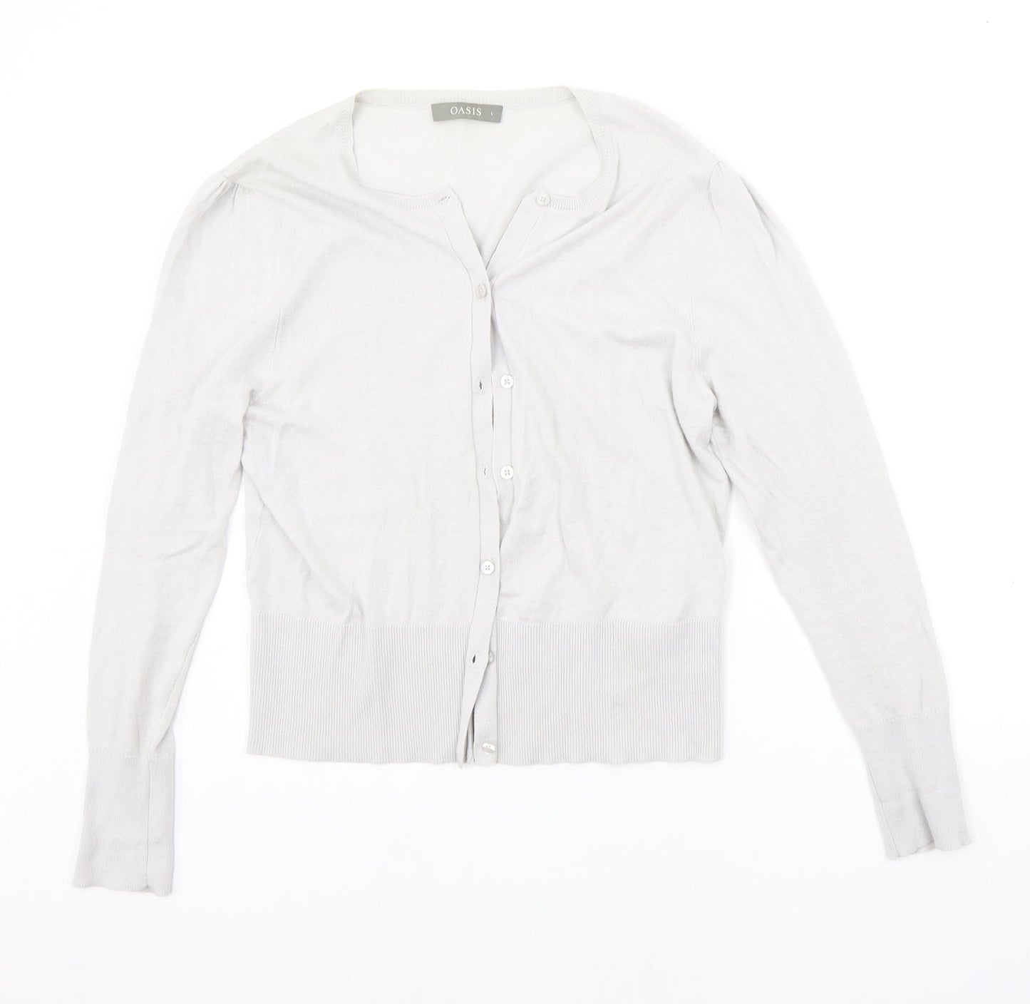 Oasis Womens Grey   Cardigan Jumper Size L