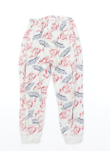 Preloved Primark Girls Grey Geometric  Top Pyjama Pants Size 4-5 Years  - MARVEL - Front