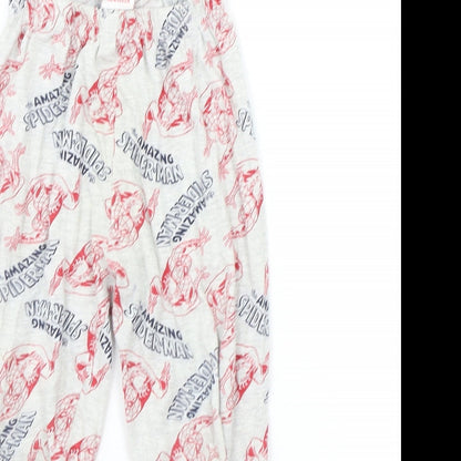 Preloved Primark Girls Grey Geometric  Top Pyjama Pants Size 4-5 Years  - MARVEL - Detail