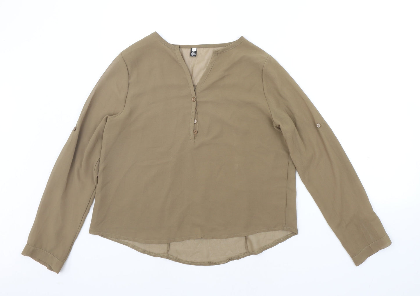 Preworn Womens Green   Basic Button-Up Size M