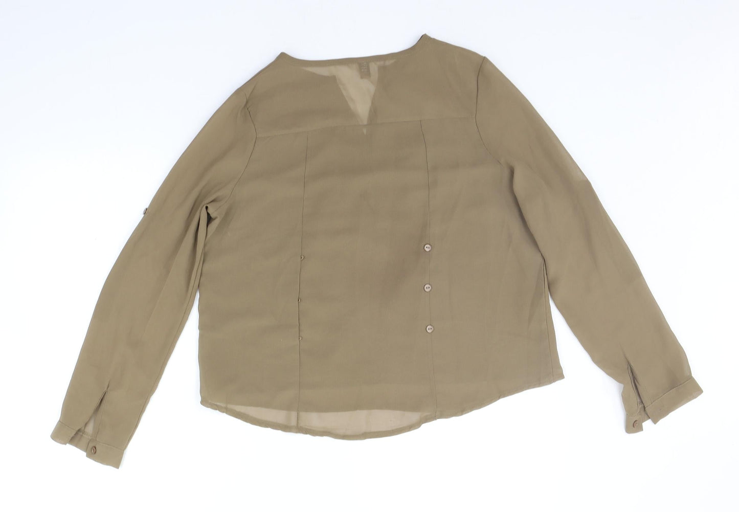 Preworn Womens Green   Basic Button-Up Size M