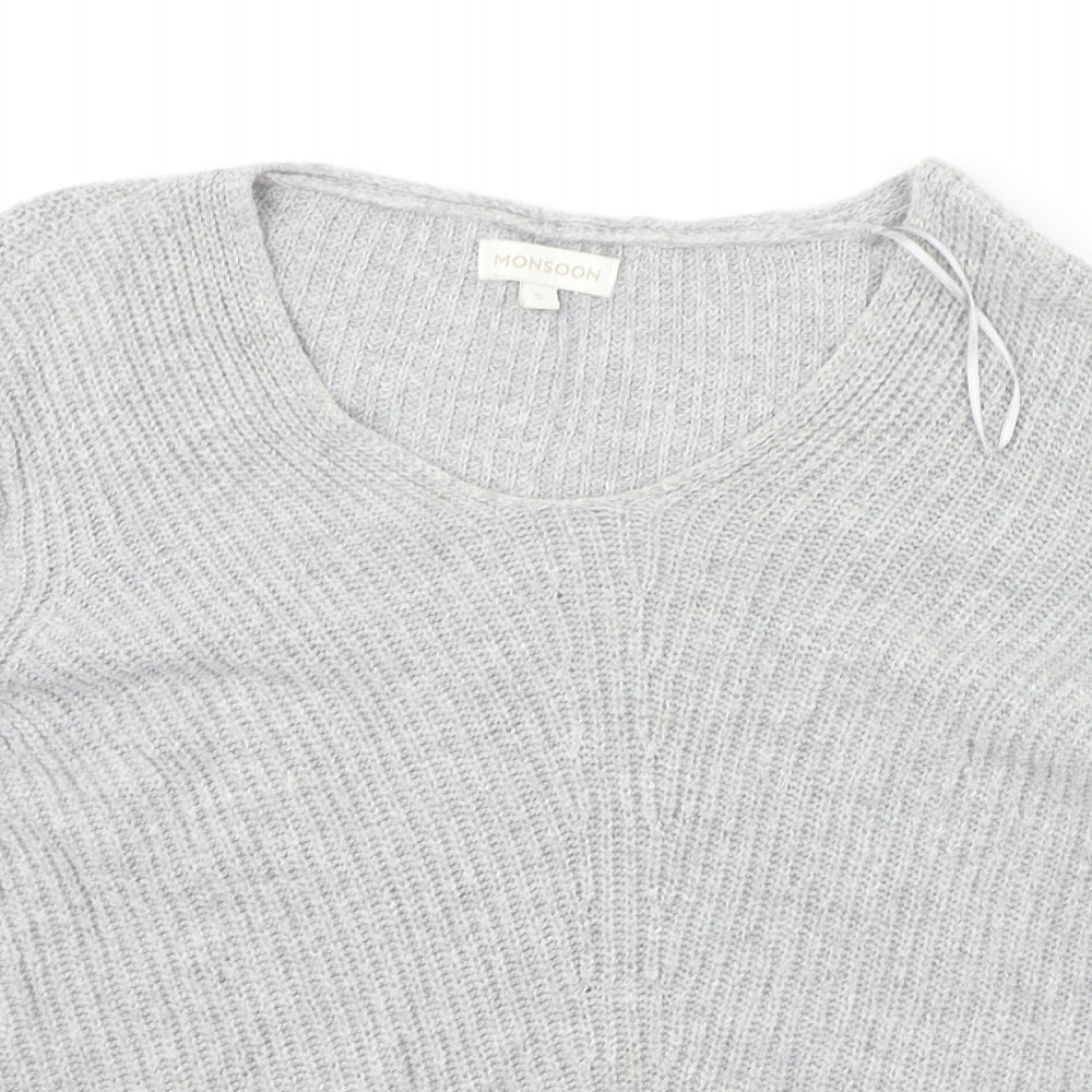 Monsoon Womens Grey   Pullover Jumper Size S