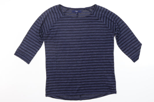 NEXT Womens Blue Striped  Pullover Jumper Size 10