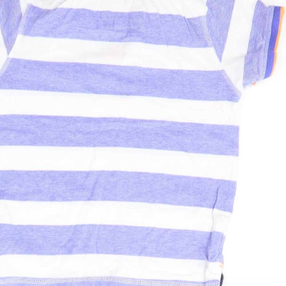 Crew Clothing Boys Blue Striped  Basic Button-Up Size 8-9 Years