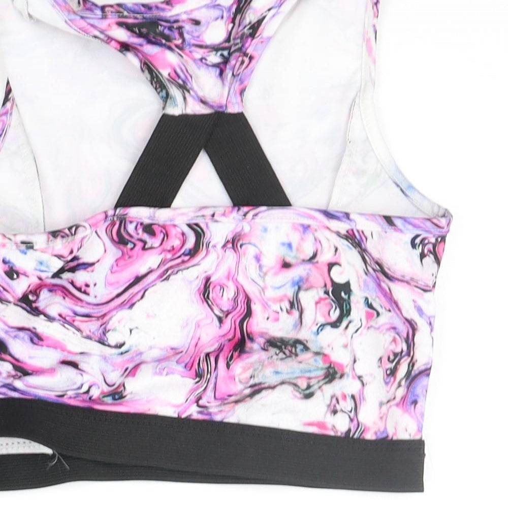 M&Co Girls Purple Geometric  Basic Tank Size 9-10 Years