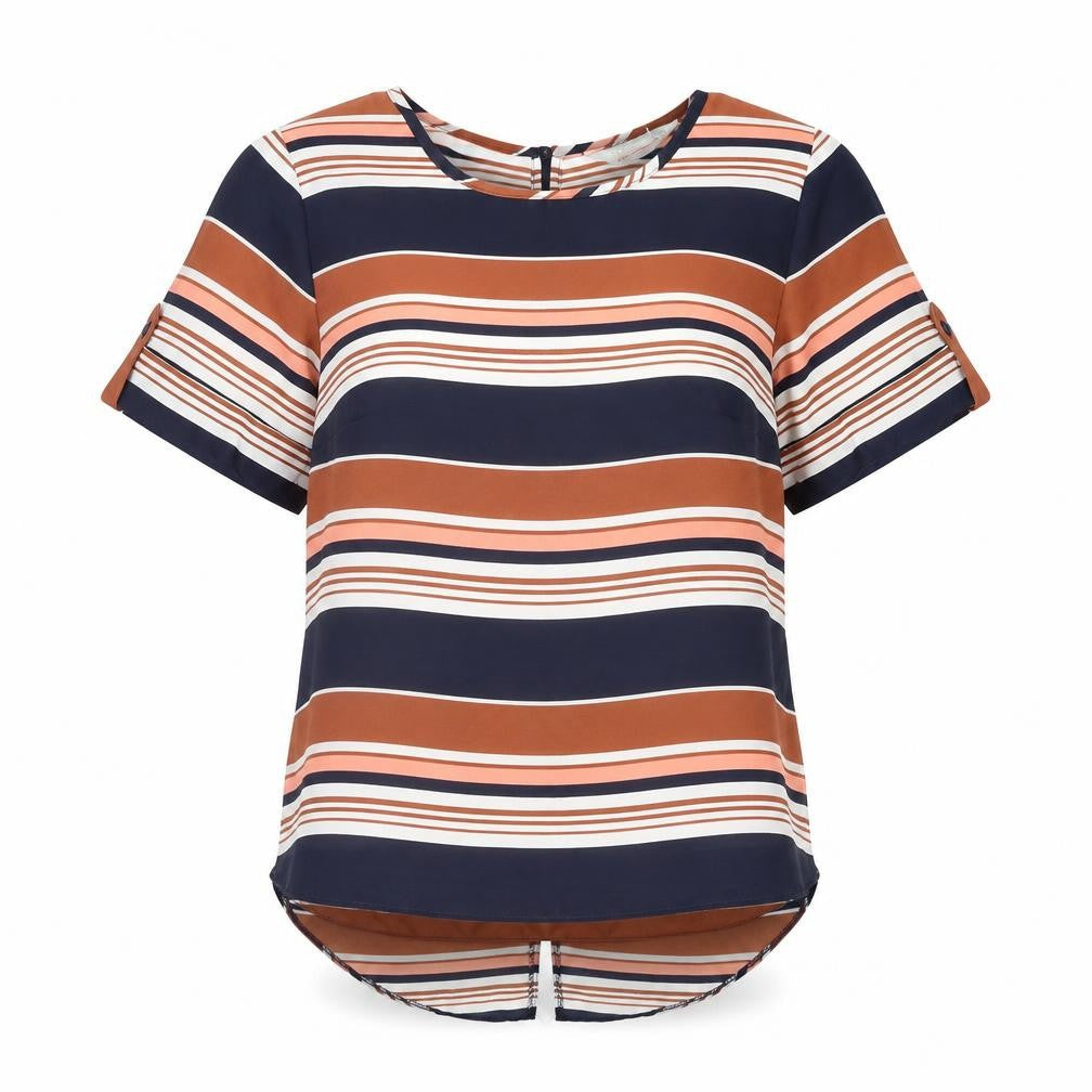 Dorothy Perkins Womens Beige Striped  Basic Blouse Size 12