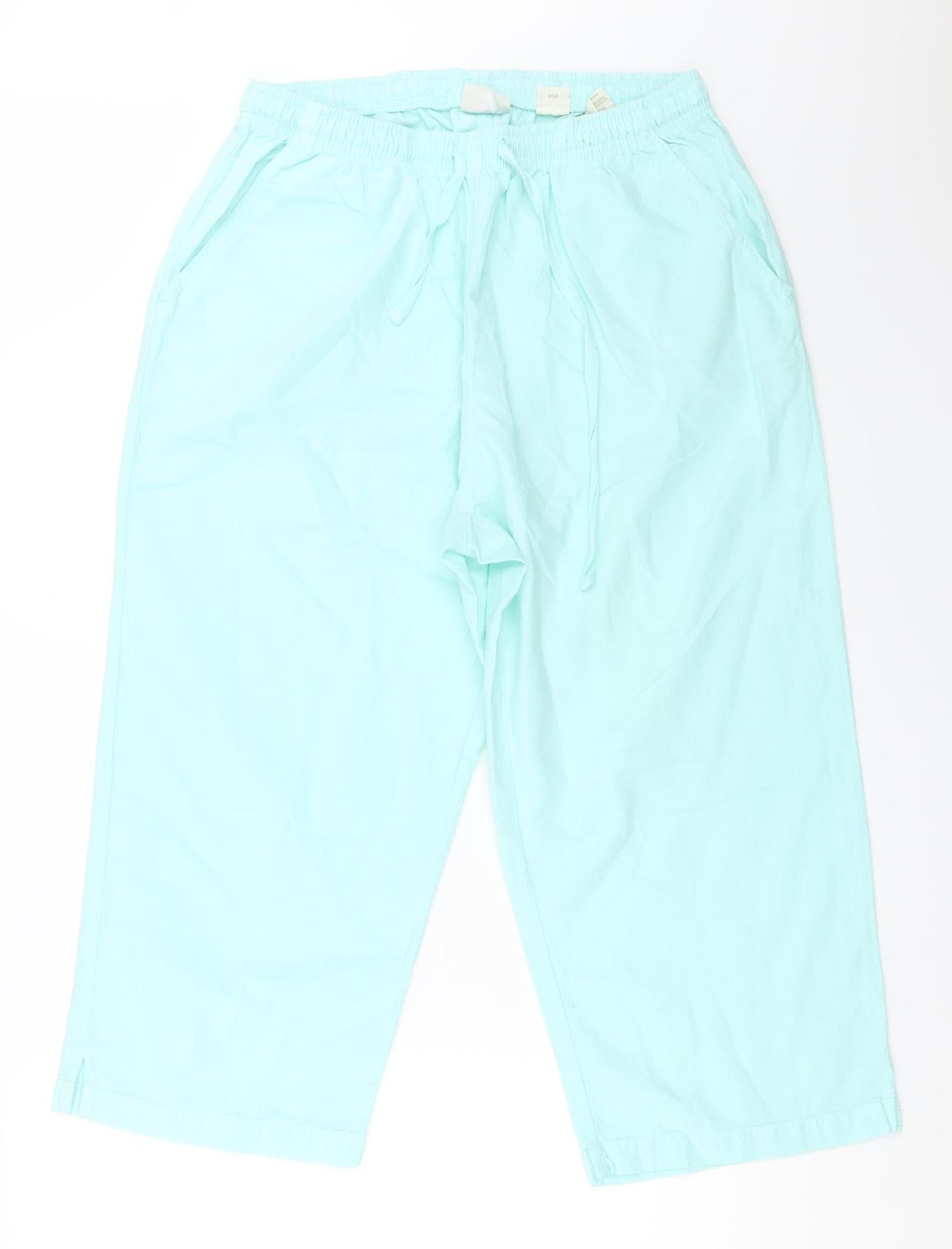 ERIKA Womens Blue   Cropped Trousers Size M L21 in