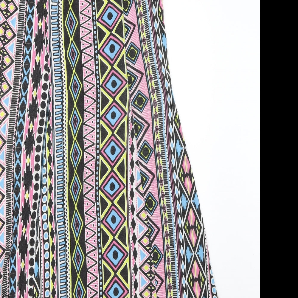 Peacocks Womens Pink Geometric  Trapeze & Swing  Size 10