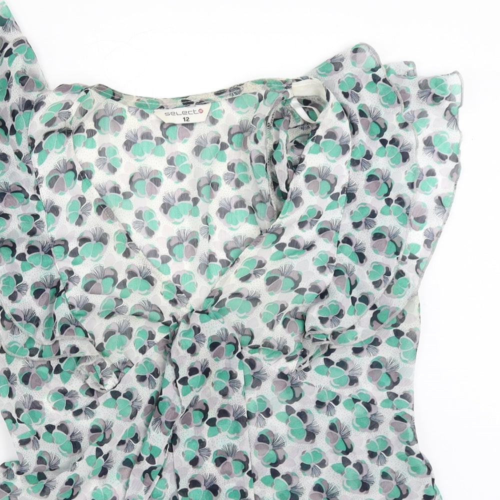 Select Womens Green   Basic Blouse Size 12