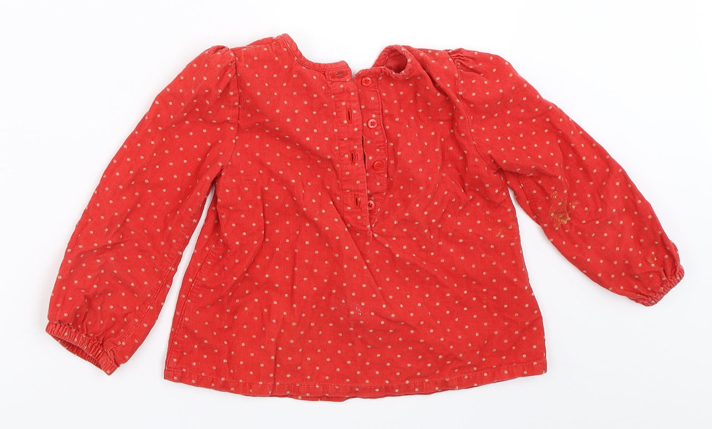 Mini Club Girls Red Polka Dot  Basic Blouse Size 3-4 Years