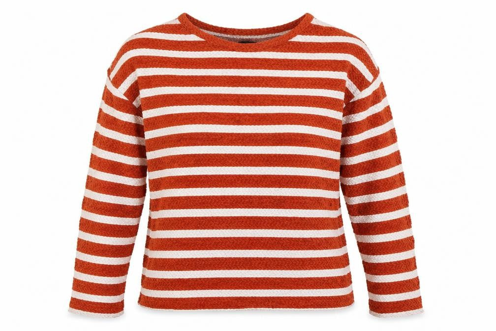 New Look Womens Orange Striped  Pullover Jumper Size M