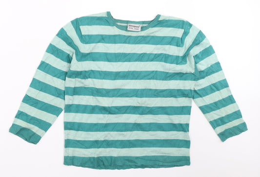 Atmosphere Womens Green Striped  Pullover Jumper Size 12