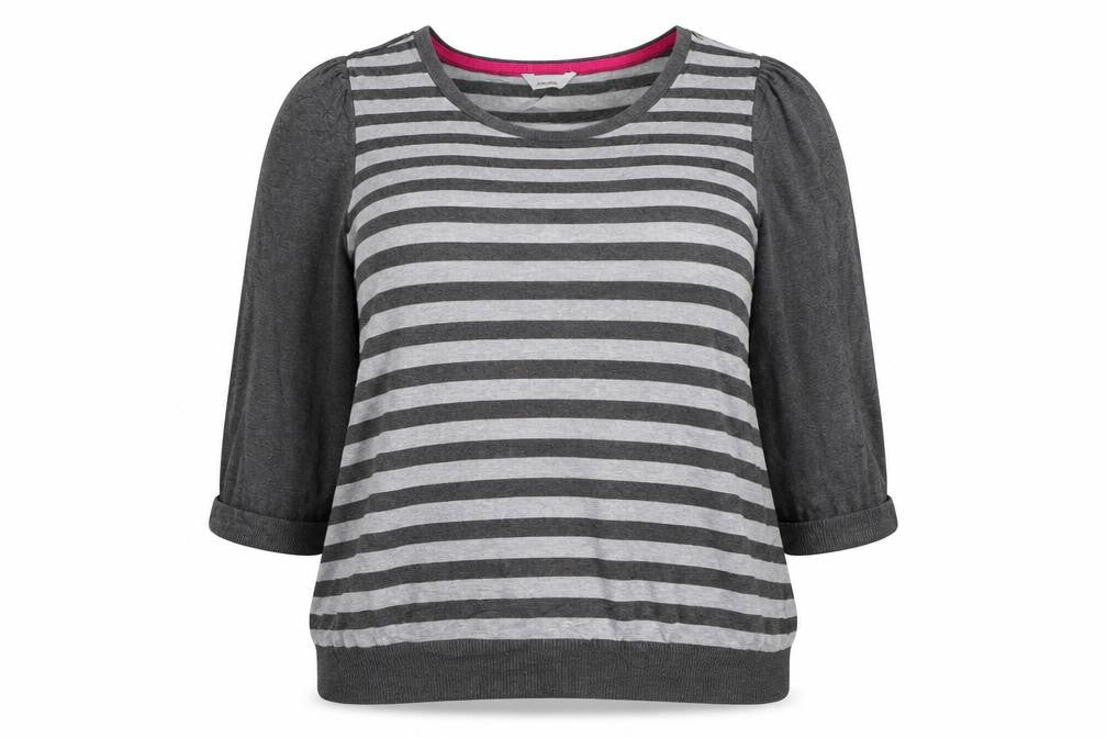 BHS Womens Grey Striped  Pullover Jumper Size 16