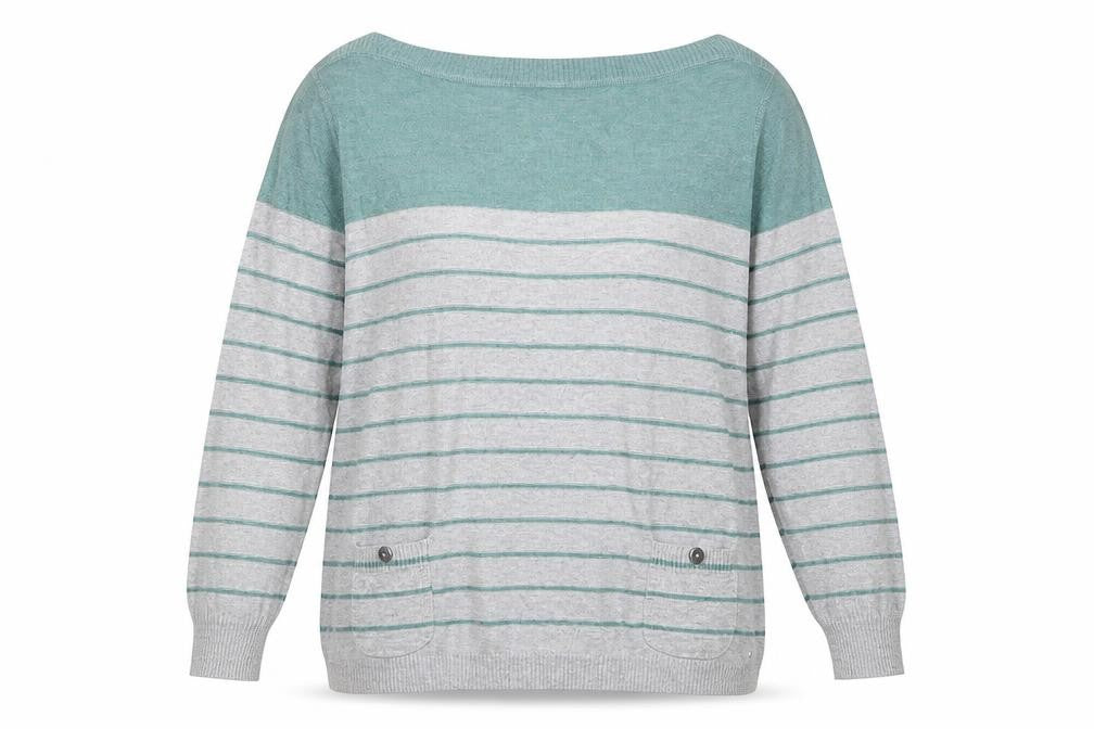 Debenhams Womens Grey Striped  Pullover Jumper Size 18