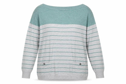 Debenhams Womens Grey Striped  Pullover Jumper Size 18