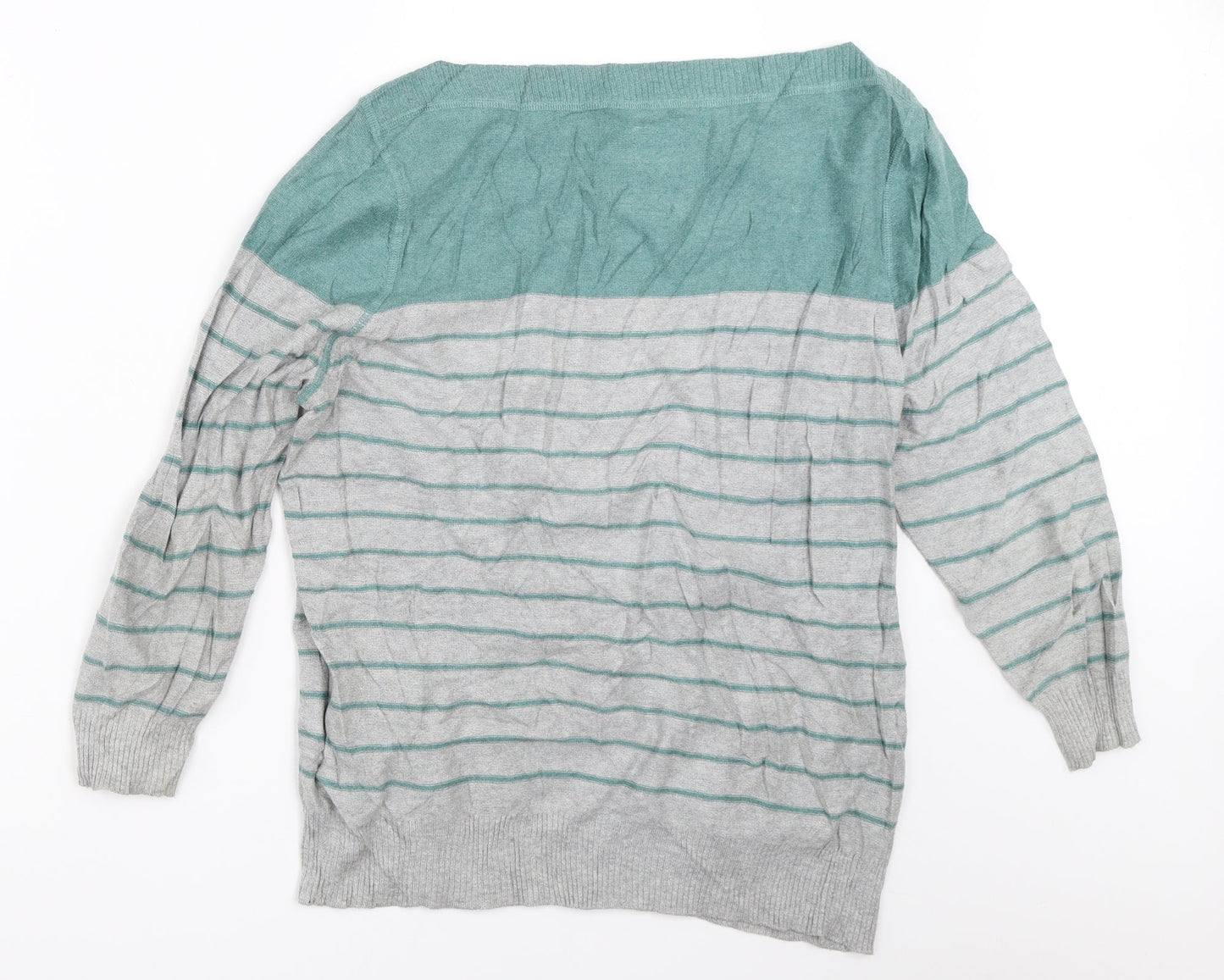 Debenhams Womens Grey Striped  Pullover Jumper Size 18