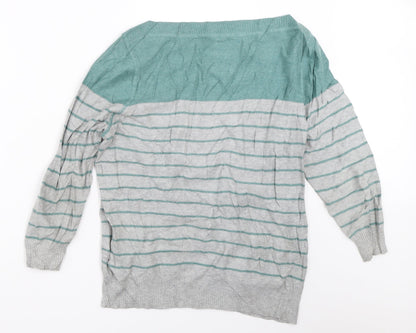 Debenhams Womens Grey Striped  Pullover Jumper Size 18