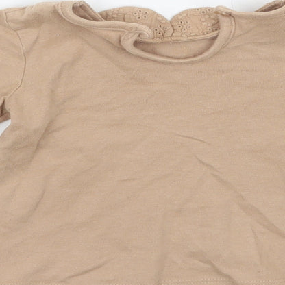 George Girls Brown   Basic T-Shirt Size 3-6 Months