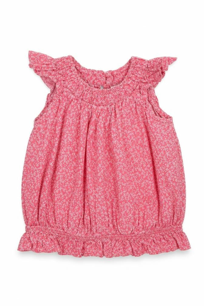 Fagottino Girls Pink Floral  Basic Tank Size 18-24 Months