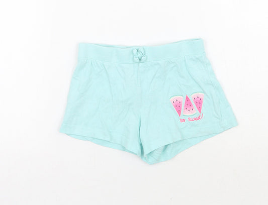 Primark Girls Blue   Sweat Shorts Size 5-6 Years