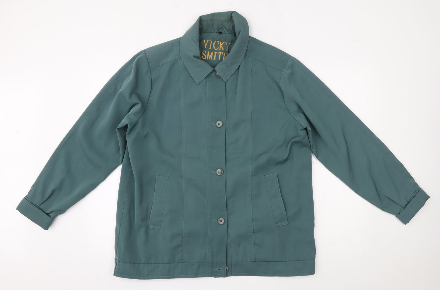 Vicky Smith Womens Green   Overcoat Coat Size 16