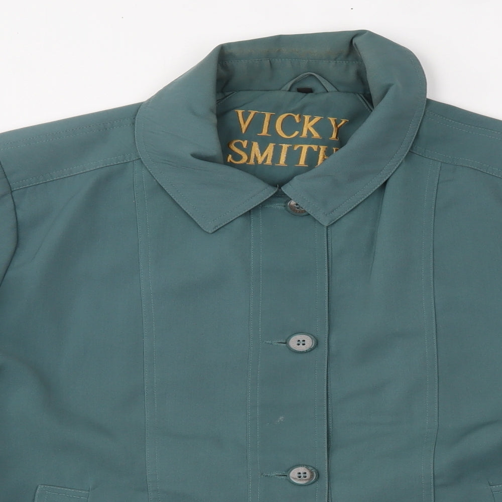 Vicky Smith Womens Green   Overcoat Coat Size 16