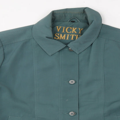 Vicky Smith Womens Green   Overcoat Coat Size 16