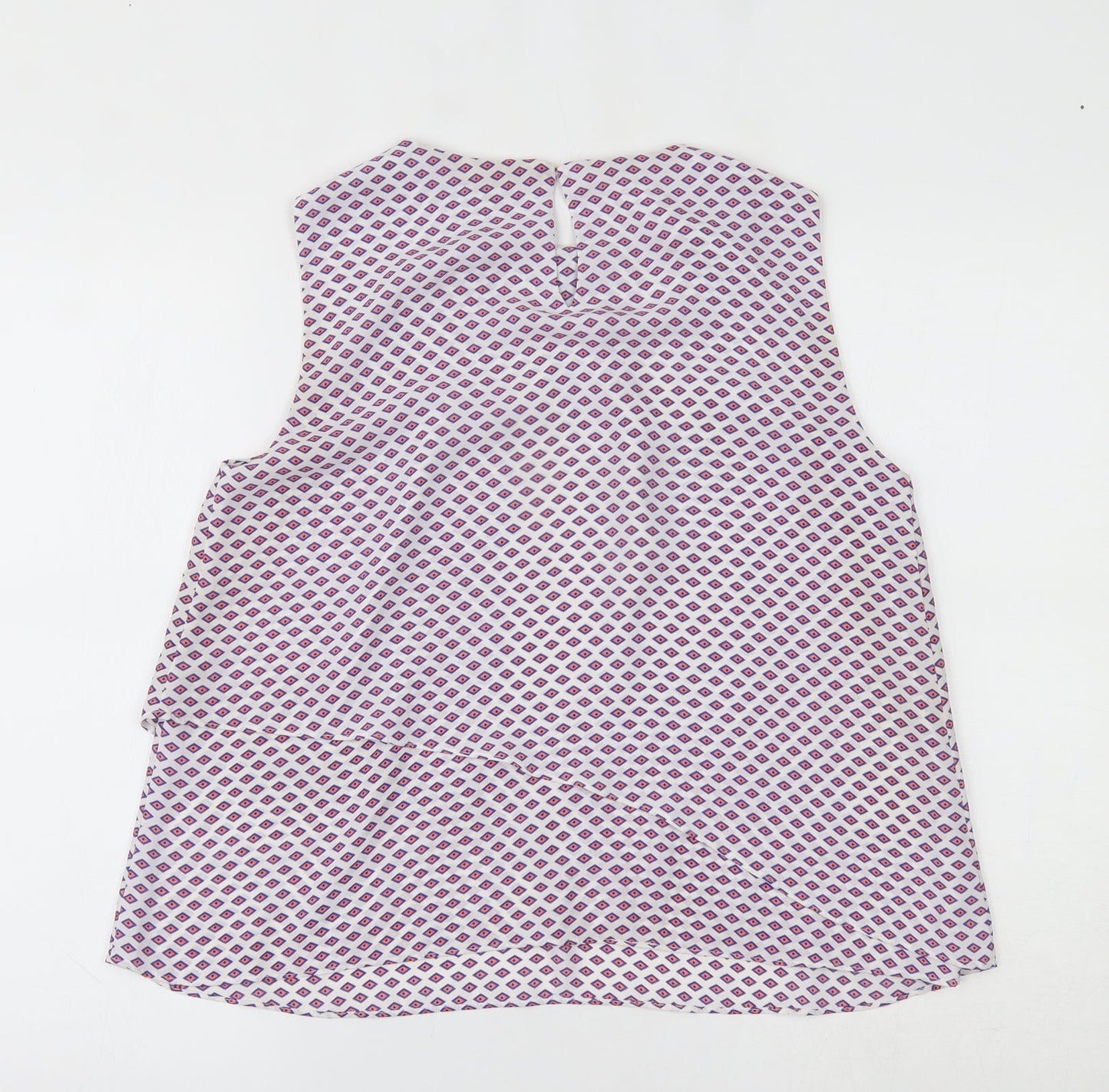 Mango Womens Multicoloured Geometric  Basic Tank Size S