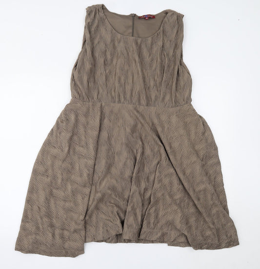 Uttam London Womens Beige   Fit & Flare  Size M