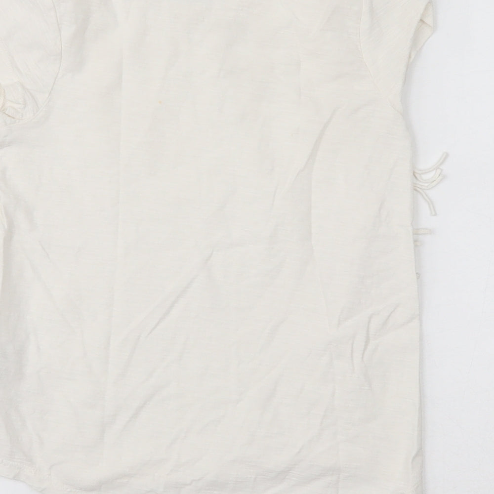 Matalan Girls Ivory   Basic T-Shirt Size 8 Years