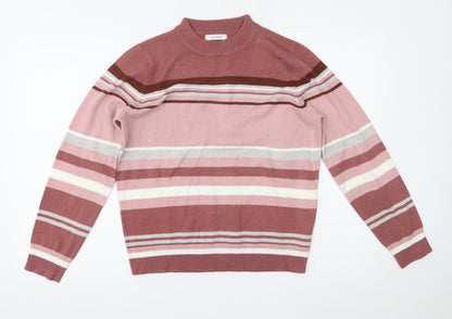 Marks & Spencer Womens Pink Striped  Basic Blouse Size 12