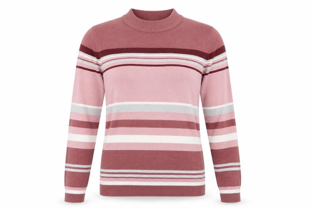 Marks & Spencer Womens Pink Striped  Basic Blouse Size 12