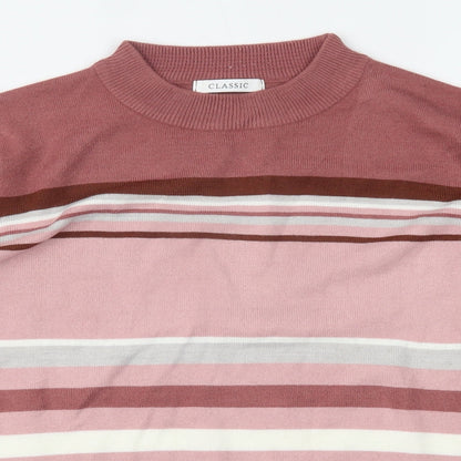 Marks & Spencer Womens Pink Striped  Basic Blouse Size 12