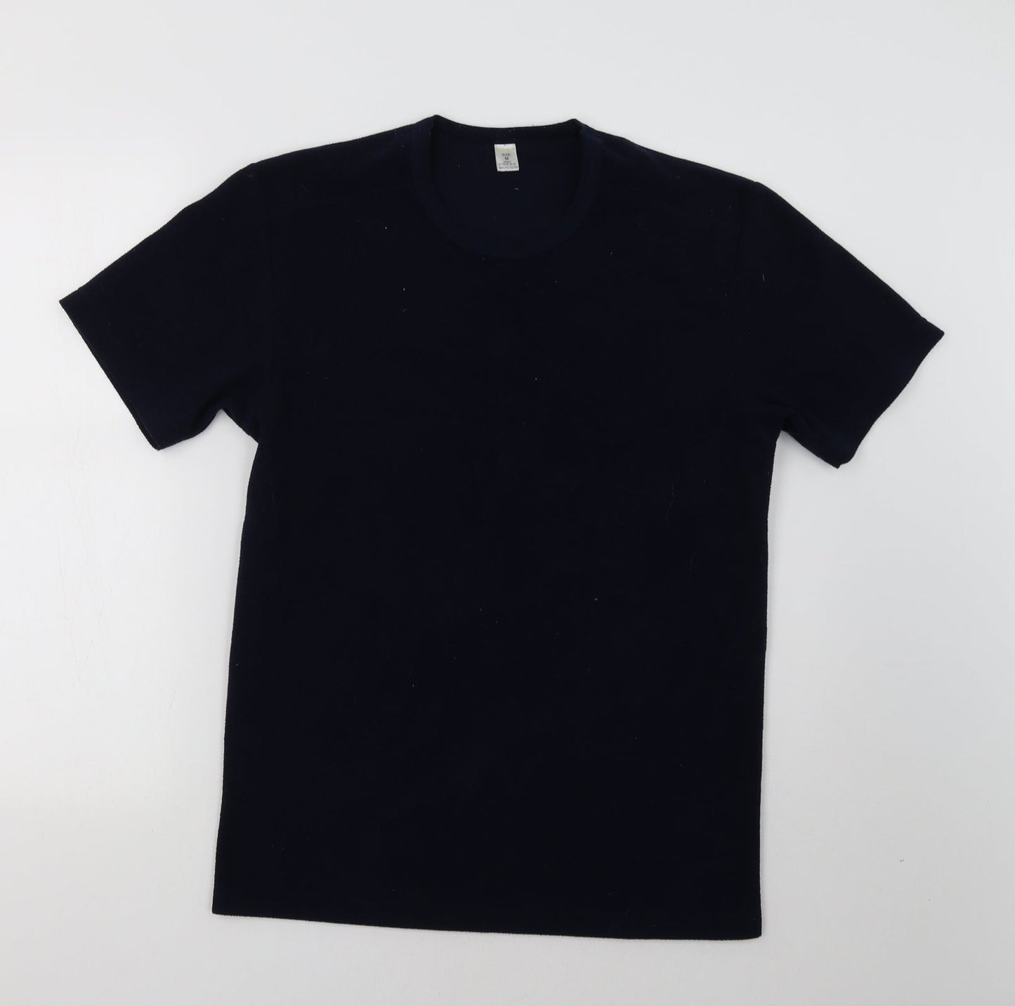 Preworn Womens Blue  Fleece Basic T-Shirt Size M
