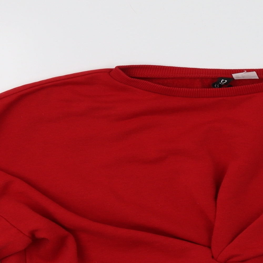 H&M Womens Red   Pullover Sweatshirt Size M