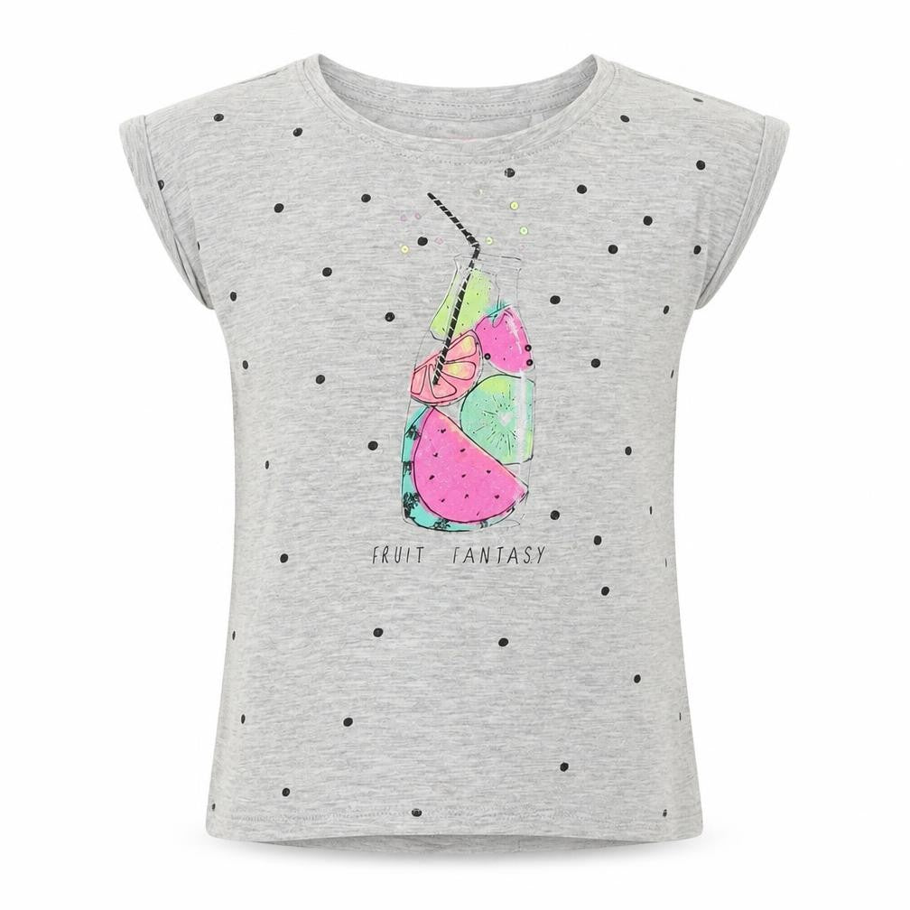 Cool Club Girls Grey   Basic T-Shirt Size 4-5 Years