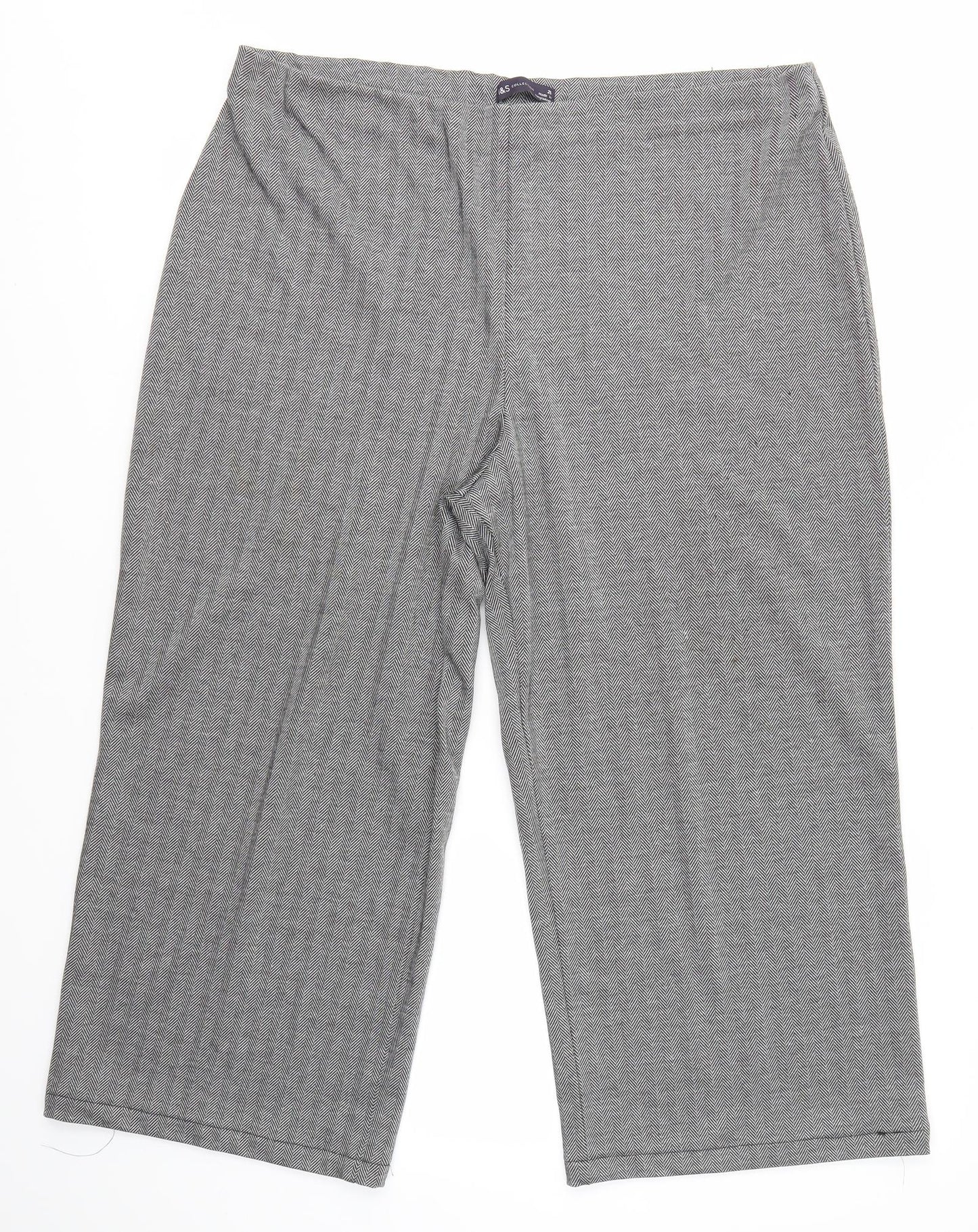 M&S Womens Grey   Dress Pants Trousers Size 20 L22 in